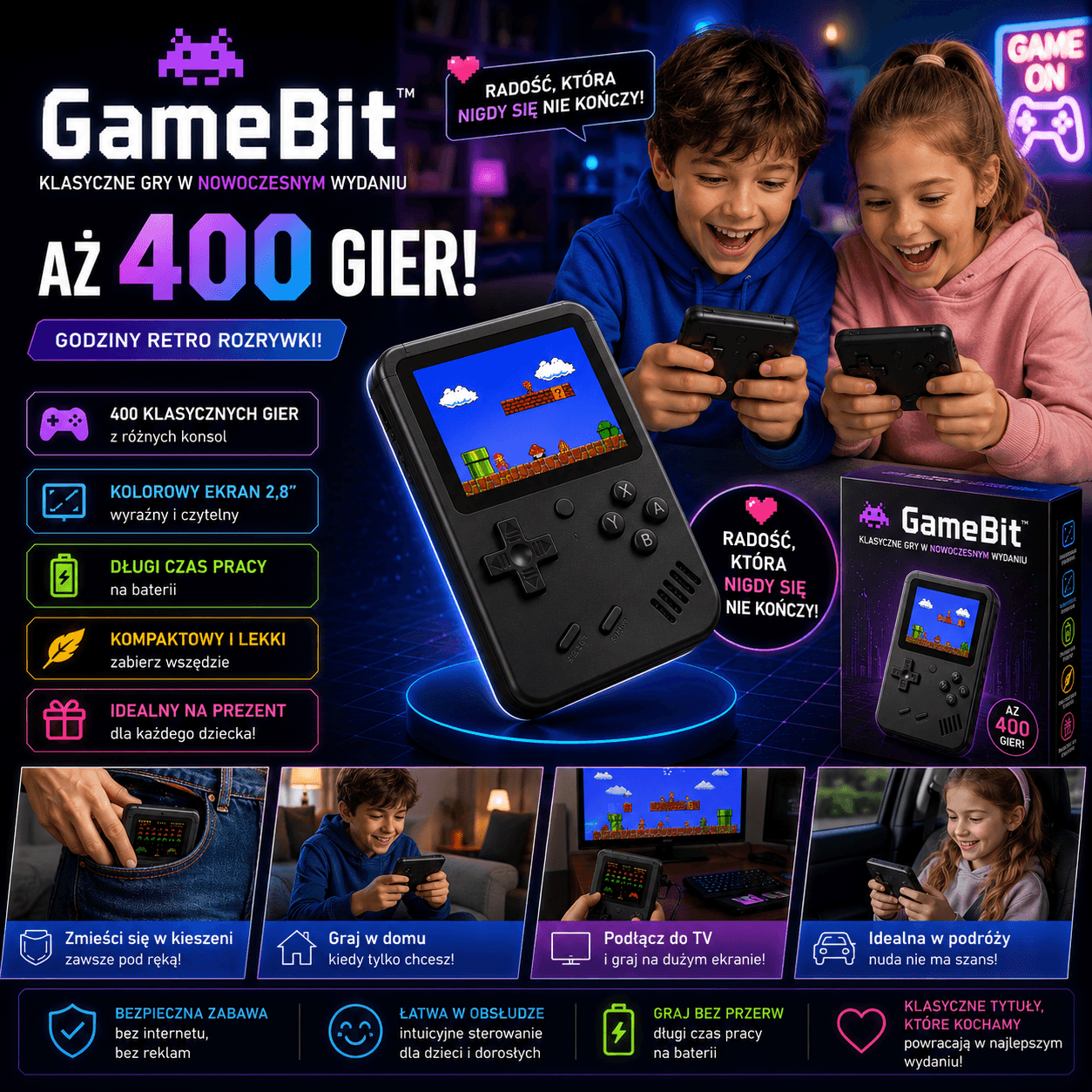 GameBit - Retro Konsola 400 Gier